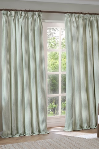 2 cortinas opacas Hebden - Verde - 117 x 137 cm