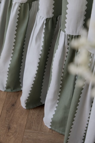 2 cortinas Birdie - Verde y gris - 168 x 183 cm