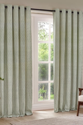 2 cortinas opacas Hebden - Verde - 168 x 229 cm