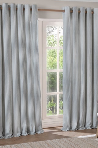 2 cortinas opacas Hebden - Azul ­- 168 x 229 cm