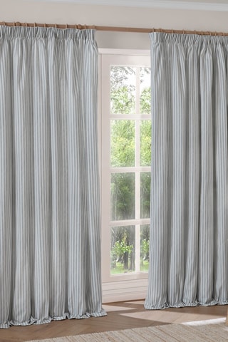 2 cortinas opacas Hebden - Azul ­- 168 x 229 cm