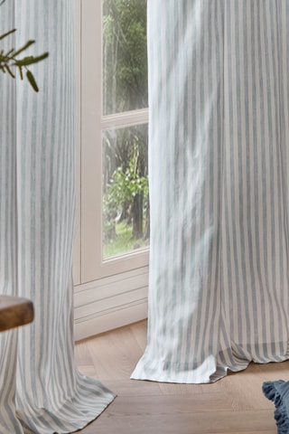 2 cortinas opacas Hebden - Azul ­- 168 x 229 cm