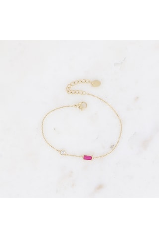 Pulsera - Dorado y fucsia