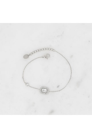 Pulsera - Plateado y blanco