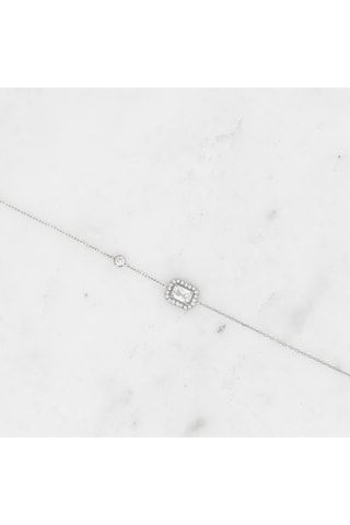 Pulsera - Plateado y blanco