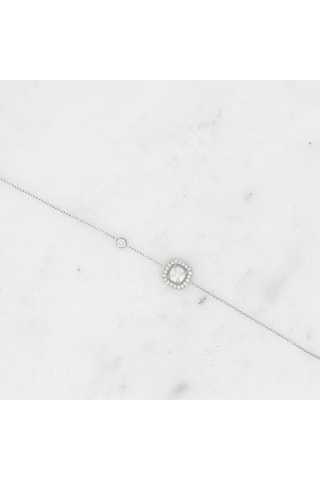 Pulsera - Plateado y blanco