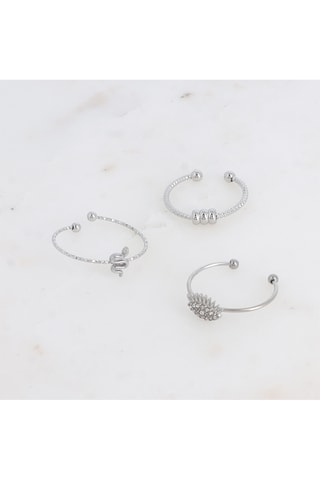 3 anillos - Plateado