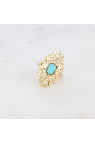 Anillo Sélina - Howlita azul