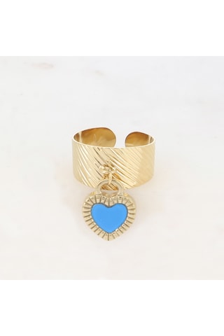 Anillo - Dorado y azul