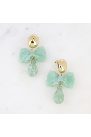 Pendientes Aaliya - Dorado y verde