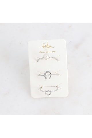 3 anillos - Perla cultivada de agua dulce