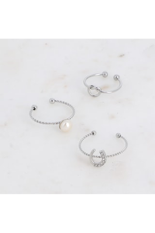 3 anillos - Perla cultivada de agua dulce
