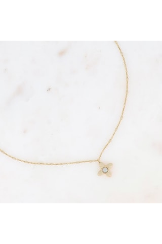Collar - Dorado y blanco