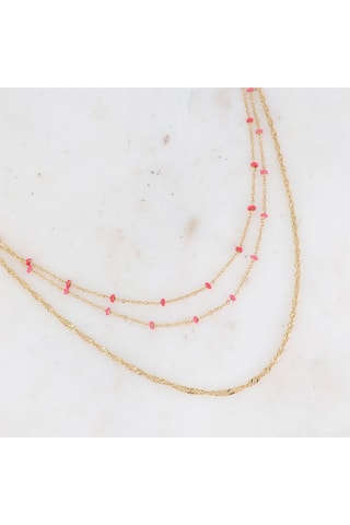 Collar Frédérique - Dorado y rosa