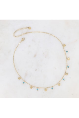 Collar - Dorado y azul