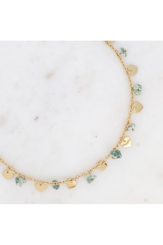 Collar - Dorado y verde