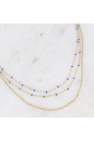 Collar Frédérique - Dorado y azul