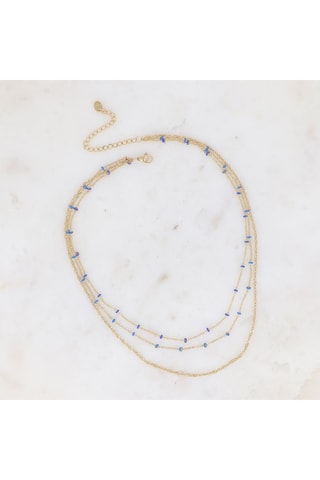 Collar Frédérique - Dorado y azul