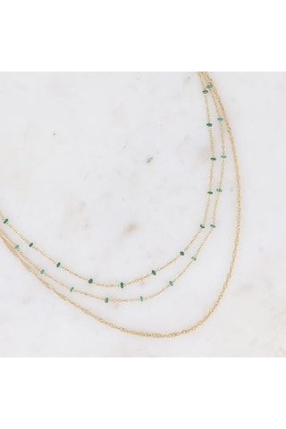 Collar Frédérique - Dorado y verde