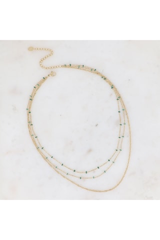 Collar Frédérique - Dorado y verde