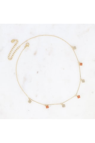 Collar - Dorado y naranja