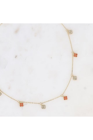 Collar - Dorado y naranja