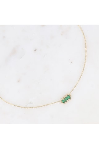 Collar - Dorado y verde