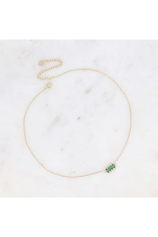 Collar - Dorado y verde