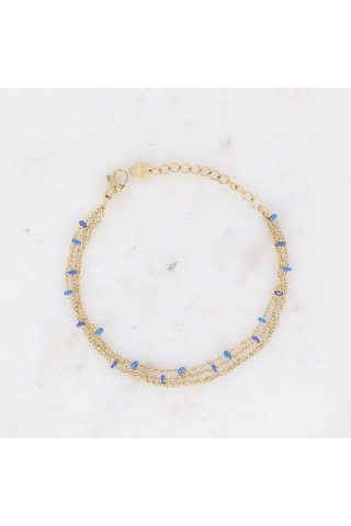 Pulsera Frédérique - Dorado y azul