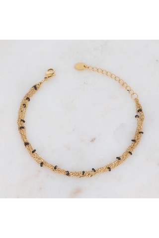 Pulsera Frédérique - Dorado y negro