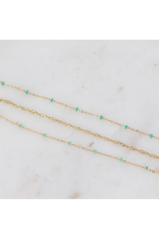 Pulsera Frédérique - Dorado y verde