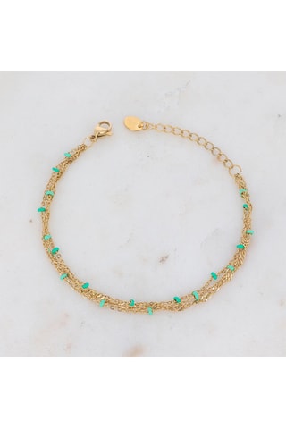 Pulsera Frédérique - Dorado y verde