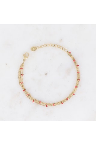 Pulsera Frédérique - Dorado y rojo