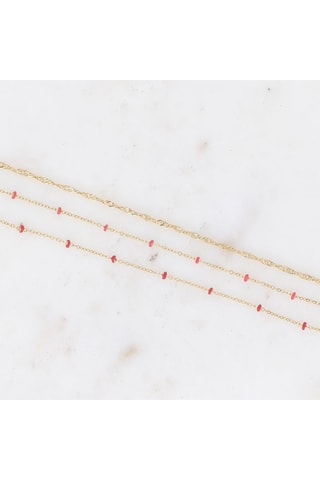 Pulsera Frédérique - Dorado y rojo