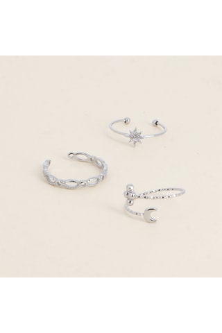 3 anillos - Plateado