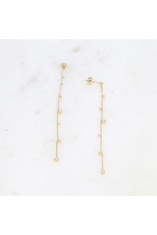 Pendientes Teyssa - Dorado y blanco