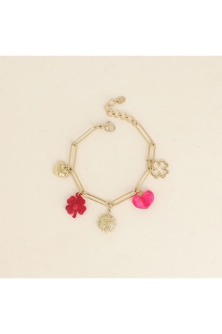 Pulsera - Dorado y rojo