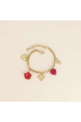 Pulsera - Dorado y rojo