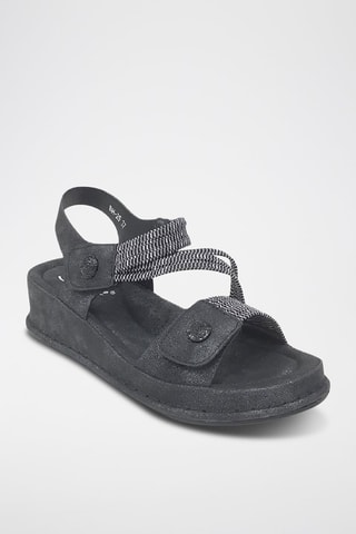 Sandalias de cuña - Negro