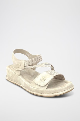 Sandalias de cuña - Beige