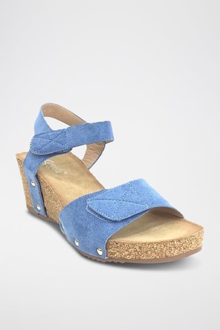 Sandalias de cuña - Azul