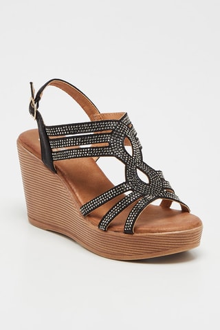 Sandalias de cuña - Negro