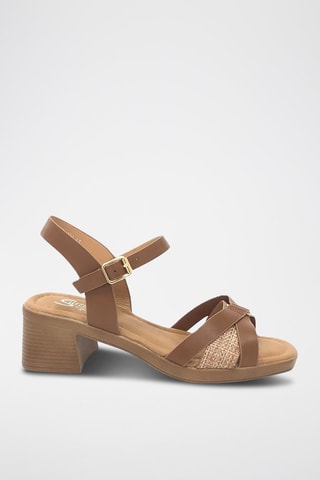 Sandalias de tacón - Marrón