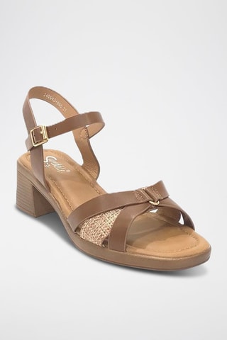 Sandalias de tacón - Marrón
