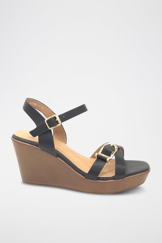 Sandalias de cuña - Negro