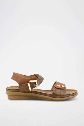 Sandalias de cuña - Camel
