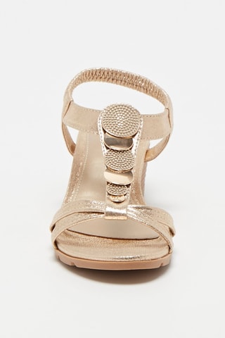 Sandalias de cuña - Dorado