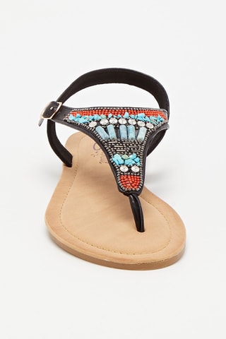 Sandalias - Negro y rojo