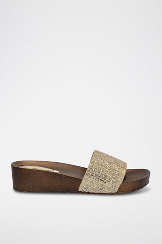 Sandalias de cuña - Dorado