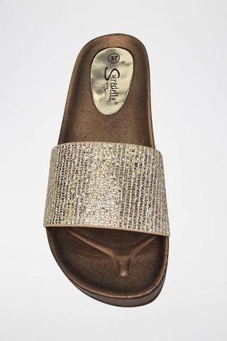 Sandalias de cuña - Dorado
